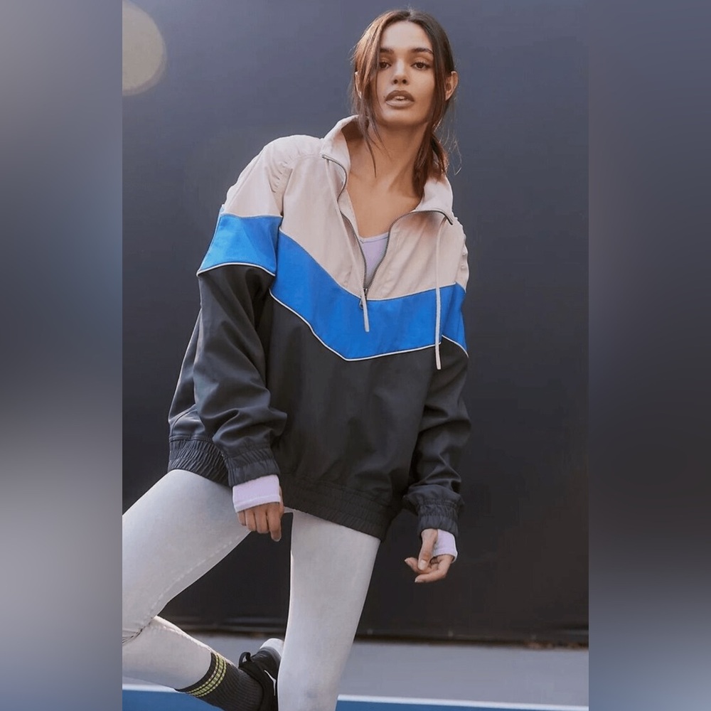 Free People NWOT Walk The Line Colorblock Pullover